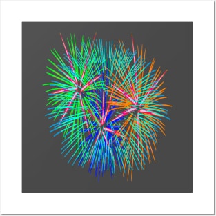 Light Up The Night Sky Colorful Fireworks Celebrations 5 Posters and Art